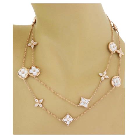 louis vuitton necklace clover|louis vuitton necklace with diamond.